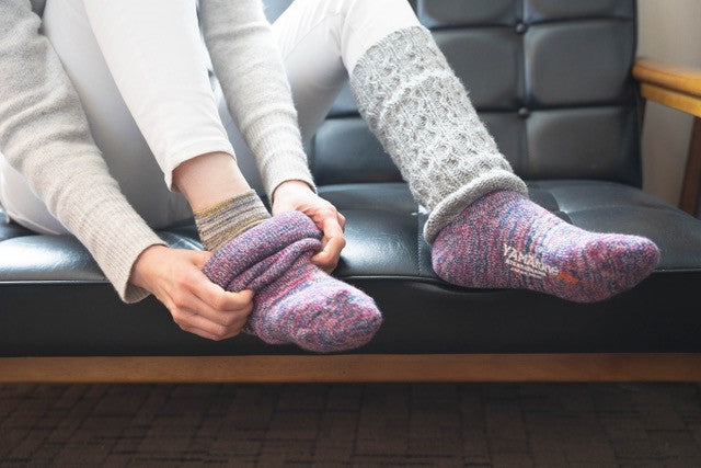 Secrets of the warmth: Layer socks style with Corpilon Pile Heat Socks x Rayon Silk Socks